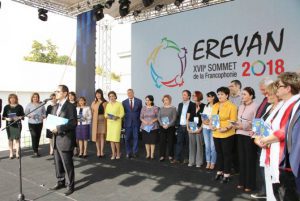 Summit of the Francophonie (French-speaking communities) which took place in Yerevan, Armenia.