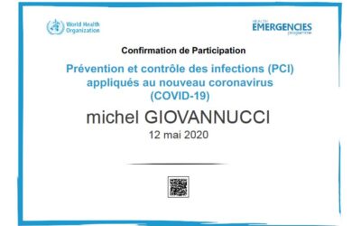 AGS Movers Algeria certified by WHO on prevention and control of the infections